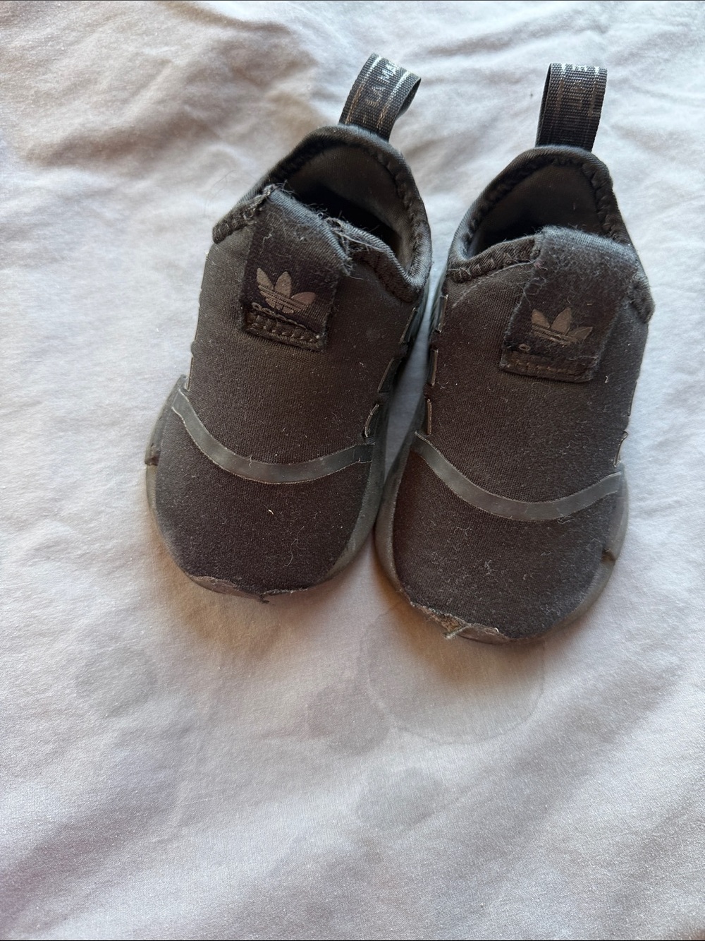 adidas Kids Black Slip-On Athletic Sneakers